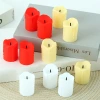 Cross-border exclusive black core tearful led electronic candle lamp, bedroom creative birthday, wedding, Halloween party decoration candles, scented candles, glass candle cups, white candles, birthday shining candles Specification image